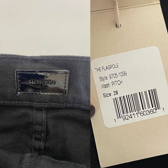 MOTHER NWT The Flagpole Demin Maxi Skirt in Black Size 28 - Picture 13 of 15